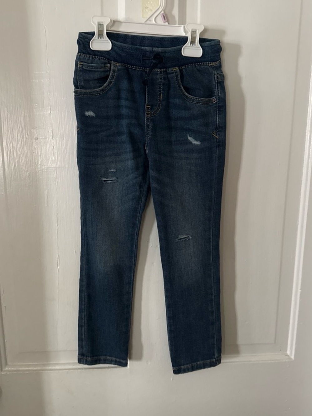 Cat & Jack Dark Blue Jogger Waist Kids Jeans